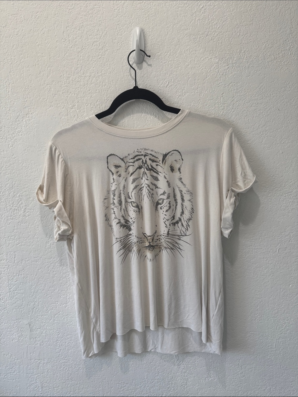 Boys + Arrows Cream Tiger Face Short Sleeve Tee